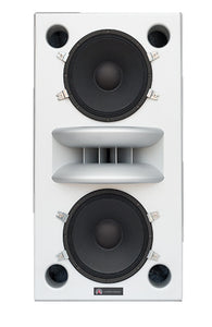 Augspurger white Duo-12 Single Speaker front view.